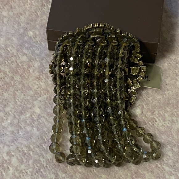 NORDSTROM Rhinestone Flower Multi Strand Beaded Stretch Bracelet, One Size - Picture 3 of 11